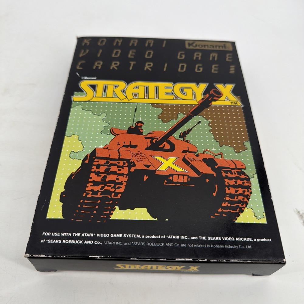 STRATEGY X Cartridge + Manual + Box CIB Konami 1981 Atari 2600 VCS